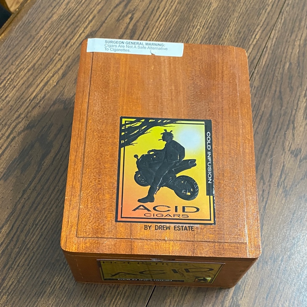 “5/$20” Acid Cigars By Drew Estate wooden cigar box